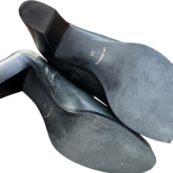 Lavorazione Artigiana Tall Dark Green Leather Boots - Picture 5 of 8